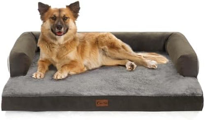 Orthopedic Washable Dog Bed for Large Dogs, 36x27in, Dark Green