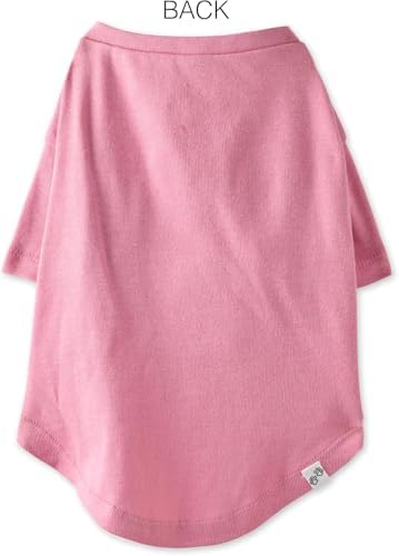 Pet Passion Toby II - The Perfect Tee, 8 Pack Short Sleeve Pet T-Shirt 100% Organic Cotton Tees Clothes for Small, Medium, Large Dogs, Rainbow Pink, XX-Small