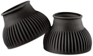 SmartEquine Horse Bell Boots, Pair (2), Medium (M), Black