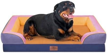 Comfort Expression Orthopedic Dog Bed for Extra Large Dogs with Bolster