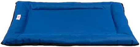 DBD3004D-M Archie 29.5" x 22.5" Traditional Oxford Waterproof Indoor/Outdoor Hand-Washable Memory Foam Camping Pet Bed, Cobalt