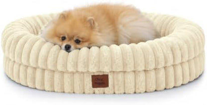 ChiXnuggle Orthopedic Dog Bed, Washable Cover, Faux Fur Bolster Pet Couch