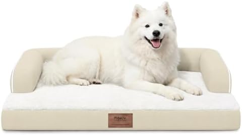 MEKIY Orthopedic XL Dog Bed with Bolster for Extra Large Size Dogs