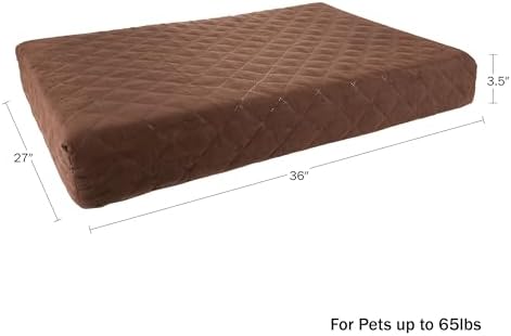 Water-Resistant Dog Bed - 2-Layer Memory Foam Dog Bed with Removable Washable Cover and Non-Slip Bottom