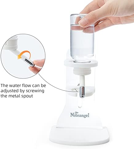 Niteangel Hamster Water Bottle with Stand: 4oz/120ml Capacity & Leak-Proof