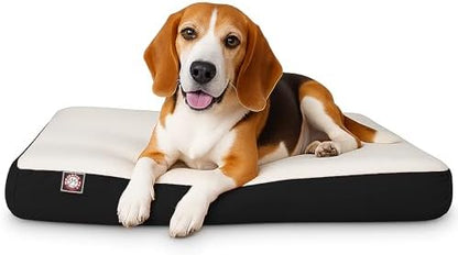 Majestic Pet 34x24x3 Inch Black Orthopedic Memory Foam Rectangle Dog Bed – Medium Size Crate Dog Bed for Dogs with Joint Pain, Arthritis – Durable Pet Mattress with Egg Crate Foam, Washable Cover