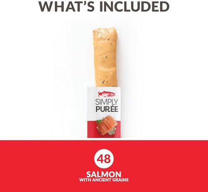 Wild Eats Simply Puree Salmon & Ancient Grains Cat Treats Tub, 48 Servings