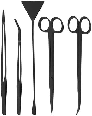 Mandala Crafts Black 12 Inch Aquascaping Tool Kit for Aquarium Terrariums