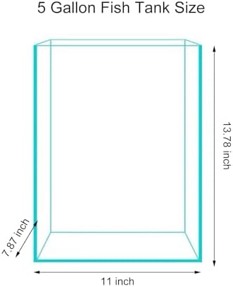 Vimvins 5 Gallon Glass Fish Tank, Easy to Maintain Small Aquarium for Betta/Snails/Shrimp and Aquatic Planting.