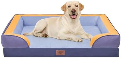 Comfort Expression Orthopedic Dog Bed for Extra Large Dogs with Bolster