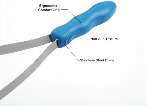 Dual-Sided Grooming Blade for Dogs - Shedding Brush with Stainless Steel Blades for Short and Long Hair Coats