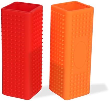 2pcs Pet Hair Remover, Car Carpet Cleaner for Dog & Cat Hair, Interior, Furniture, Sofa （Orange and Red）