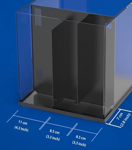 8 Gallon Fish Tank (Black Marble, Tank with lid, Filter Media, Pump, Hose & Nozzle)