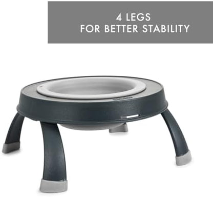 Dexas Pets Elevated Pet Feeder, Small, 1.5 Cup Capacity, Light Gray, Raised Pet Food and Water Bowl