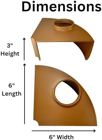 Reptile Corner Underground Cave Viewing Hide | Hognose Snake, Corn Snake & Leopard Gecko Hideout Reptile Habitat Tank Enrichment | Decor Decoration Accessories Supplies Toys Ornaments