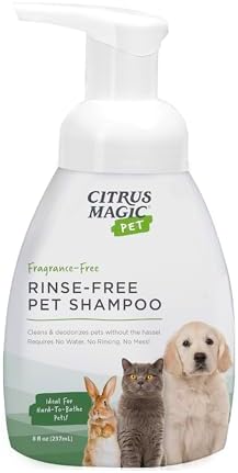 Citrus Magic Pet Rinse-Free Pet Shampoo, 8 Fluid Ounce