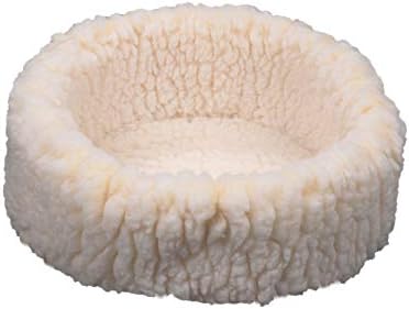 HUGGLEHOUNDS HUGGLEFLEECE HUGGLESNUGGLER Bolster Dog and CAT Bed, Natural, X-Small