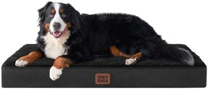 EHEYCIGA Orthopedic Dog Bed Large with Removable Washable Cover, 50IN Black