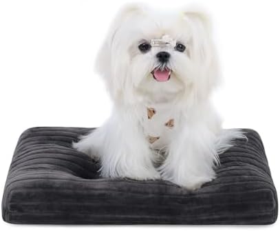 KSIIA Washable Dog Crate Bed Kennel Mat for XX-Small Dogs,17 x 11 Inch,Gray