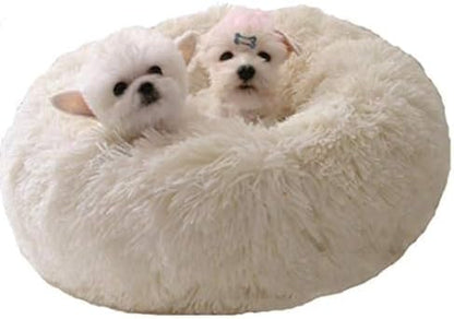 Dog Bed for Small Dogs & Cats, 24 Inch Medium Fluffy Washable Donut Bed