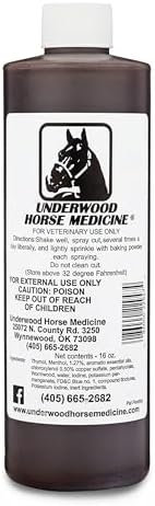Underwood Horse Wound Spray Refill, Topical Horse Wound Care, 16 oz
