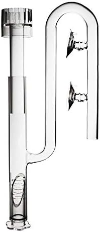 FZONE Aquatic Glass Lily Pipe Inflow with Surface Skimmer for Aquarium Filter 5/8''(16/22mm) Tubing