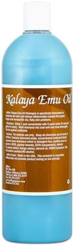 Jeffers Equine Kalaya Emu Oil Horse Shampoo, 32 oz – Soap & Detergent Free, Coconut Base Moisturizing Concentrated Shampoo for Horses, Gentle Formula for Sensitive Skin, Grooming & Soft Coat Care