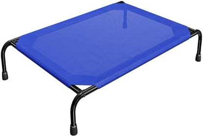 Simple Trending Raised Dog Bed for Large Dogs, Waterproof XL Dog Cot, Blue