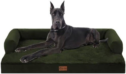 Orthopedic Dog Bed for Extra Large Dogs, 53x42in, Olive Green