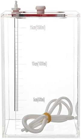 Aquarium Choice Acryli Made Liquid Storage Bucket Dosing Pump Reservoir Container (4.25 * 4.25 * 6.5 Inch;1500ml/1.5L)