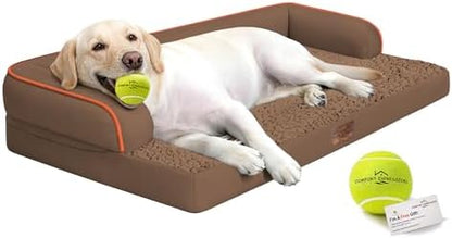 Comfort Expression Waterproof XXL Dog Bed with Bolster for Extra Large Dogs