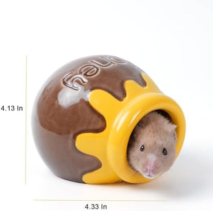 Ceramic Hamster Hideout Honey Chew Proof Syrian Hide Cool Bed
