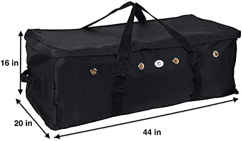 Majestic Ally 1200 D Nylon Fabric Heavy-Duty Hay Bale Storage Bag (Black, Large) (Pack of 2)