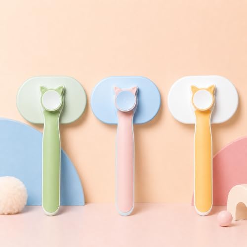 Cat Brushes for Indoor Cats, Cat Deshedding Tool for Long Hair Cats, Green