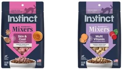 Instinct Freeze Dried Mixers, Cat Food Toppers, Skin & Coat + Multivitamin Adults, 5.5 oz