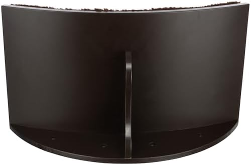 Trixie Lea Wall Mount Perch XXL, Cat Shelf with Soft Plush Cushion Bed, Ideal for Large Cats, 11 x 19-inches, Espresso Brown (44580)