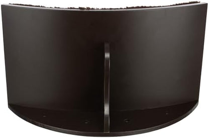 Trixie Lea Wall Mount Perch XXL, Cat Shelf with Soft Plush Cushion Bed, Ideal for Large Cats, 11 x 19-inches, Espresso Brown (44580)