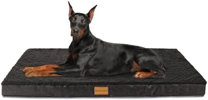 Patas Lague Orthopedic Large Dog Bed Washable Pet Sofa Mat 56''X40'' Black