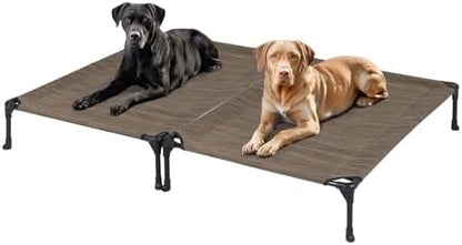 Veehoo 2 Pack Outdoor Elevated Dog Bed for Large Dogs, Cooling Raised Cots