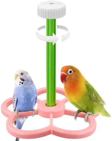 Washable Bird Spinning Perch Toy, with 1.8'' Washer Fit Most Cages