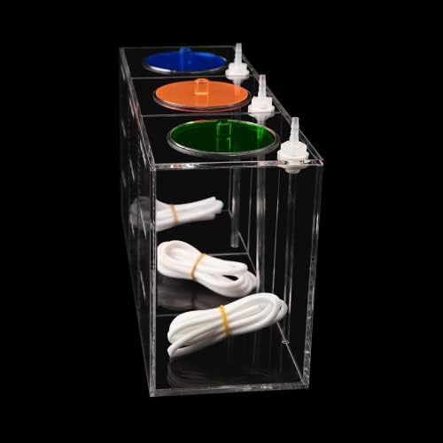 Aquarium Choice dosing Container dosing Liquid Container Storage Bucket Dosing Pump Reservoir Container with Three Separate Storage Rooms