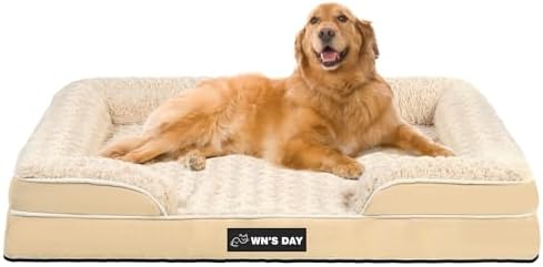 XXL Orthopedic Dog Bed, Dog Couch Bed, Pet Beds for Large Dogs(Beige, XXL)
