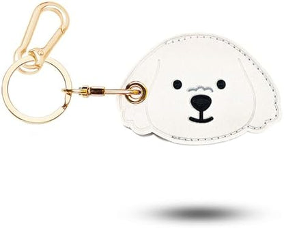 Leather Keychain Holder Case for AirTag, Cute Protective Cover for Apple Airtag KeyChain, GPS Tracker Item Finder