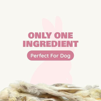 Benji & Louie Air Dried Whole Rabbit Ears with Fur - Natural Healthy Dog Treats or Dog Chews, Single Ingredient, 1.5 oz, 4 to 6 Count (Pack of 3)