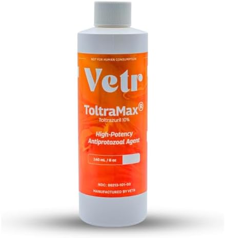 Toltrazuril 10.0% for Horses, Dogs, Cats, 240mL/8.1 Ounce, for Non-Food Chain Animals