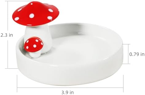 Niteangel Hamster Feeding & Food Bowls: Mushroom Ceramics & Chew-Resistant