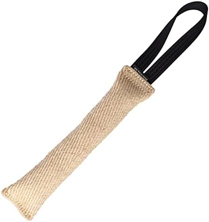 Dingo Gear Dog tug Toy with Handle, Natural fibers Jute 1,5x13,5in