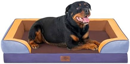 Comfort Expression Orthopedic Dog Bed for Extra Large Dogs with Bolster