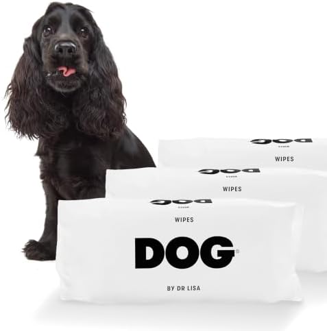 DOG by Dr Lisa - Dog Wipes - Plant-Based, Natural Bathing Wipes for Dogs - Made from 100% Compostable Bamboo - Vet-Created - Vegan, Non-Toxic - 240 Count