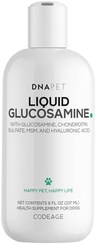 DNA PET Liquid Glucosamine for Dogs, Chondroitin, MSM, 8 fl oz